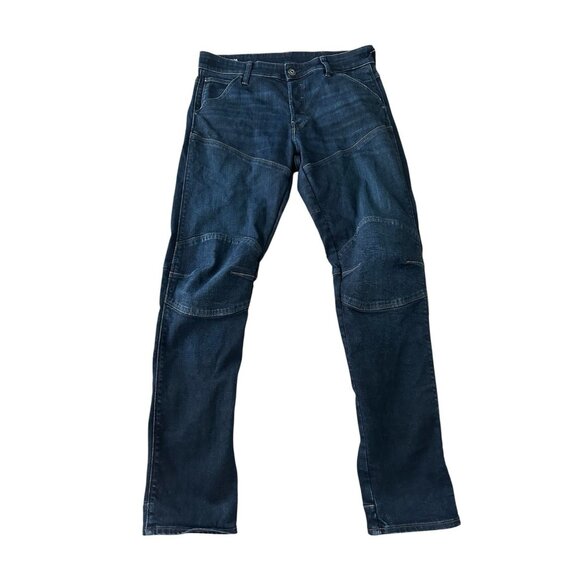 G Star RAW Jeans Mens Blue 5620 3D Slim Moto Style Biker Denim Pants - Picture 1 of 13